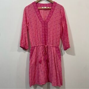 Vineyard Vines Floral All Over Bloussan Silk Cotton Paisley Mini Dress Size 4